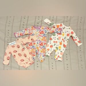 Carter's Kids Floral and Fruit Footies Set